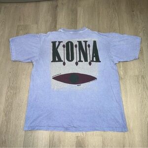 Vintage 90s Kona Hawaii Blue T-shirt Size‎ Large SGT. Leisure Beach Tee USA Made